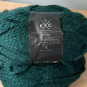 K&C yarn bundle 3 skeins Knit and Crochet Premium Yarn in Deep Green 3x 130 yds